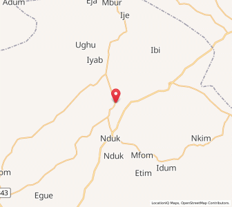 Map of Ogoja, Cross River