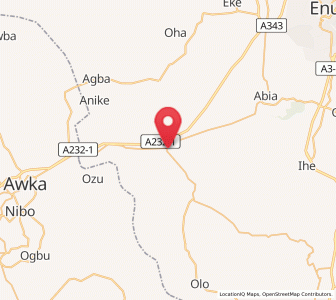 Map of Oji River, Enugu