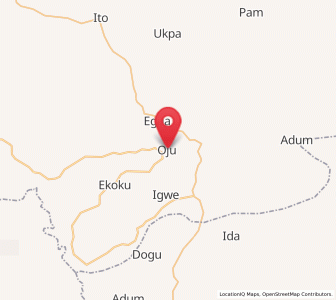 Map of Oju, Benue