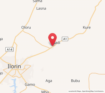 Map of Oke-Oyi, Kwara