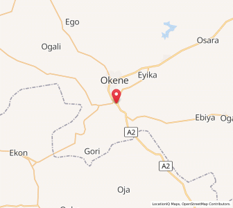 Map of Okene, Kogi