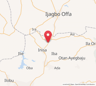 Map of Okuku, Osun
