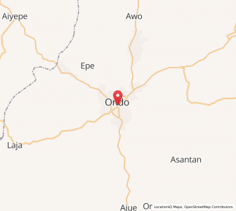 Map of Ondo, Ondo
