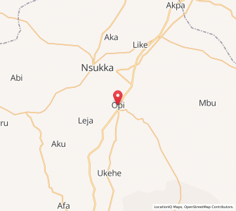 Map of Opi, Enugu