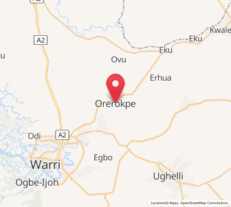 Map of Orerokpe, Delta