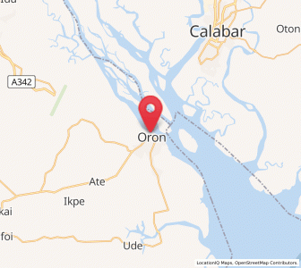 Map of Oron, Akwa Ibom