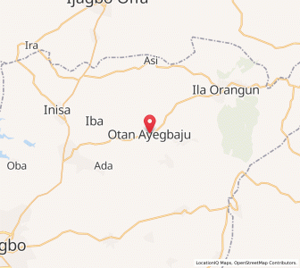 Map of Otan Ayegbaju, Osun