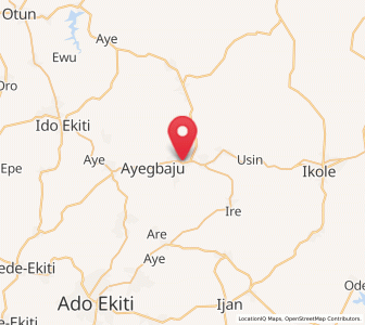 Map of Oye-Ekiti, Ekiti