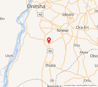 Map of Ozubulu, Anambra