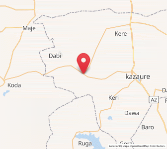 Map of Roni, Jigawa