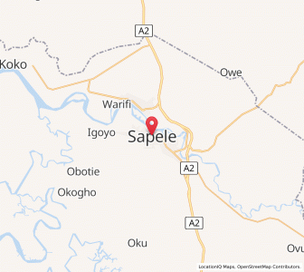 Map of Sapele, Delta