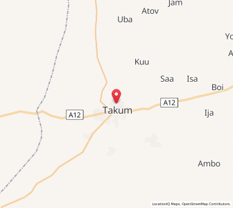 Map of Takum, Benue