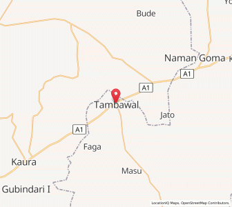 Map of Tambuwal, Sokoto