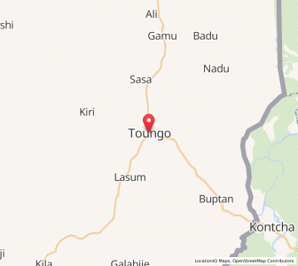 Map of Toungo, Adamawa
