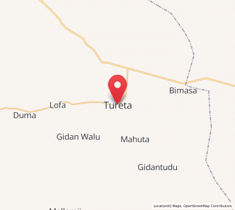 Map of Tureta, Sokoto