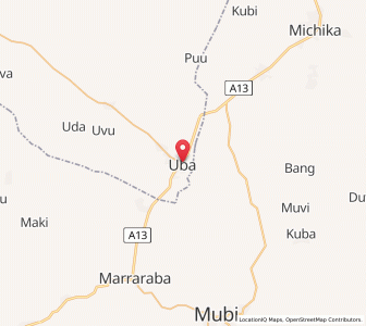 Map of Uba, Borno