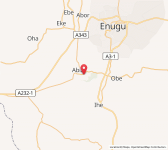 Map of Udi, Enugu