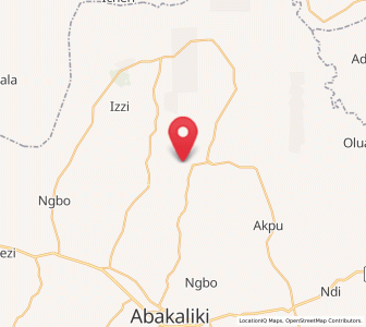 Map of Ugbodo, Ebonyi