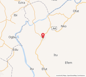 Map of Ugep, Cross River
