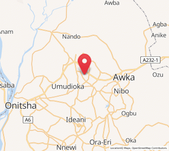 Map of Ukpo, Anambra