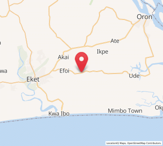 Map of Uquo, Akwa Ibom