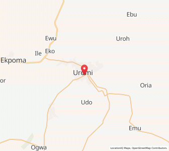 Map of Uromi, Edo