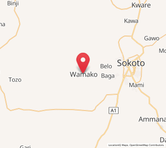 Map of Wamako, Sokoto