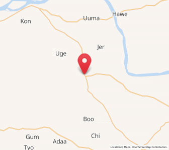 Map of Wannune, Benue