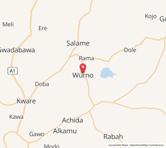 Map of Wurno, Sokoto