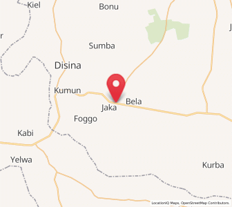 Map of Yana, Bauchi