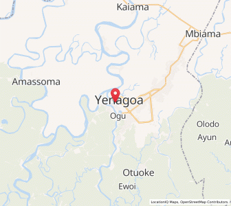 Map of Yenagoa, Bayelsa