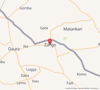 Map of Zango, Katsina