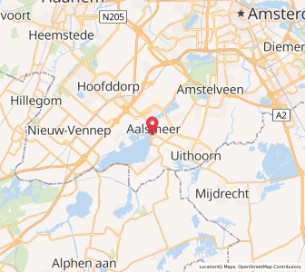 Map of Aalsmeer, North Holland
