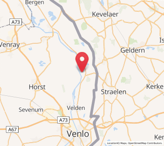 Map of Arcen, Limburg