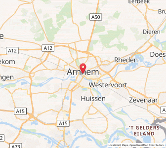 Map of Arnhem, Gelderland