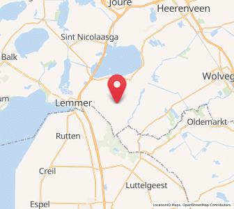 Map of Bantega, Friesland