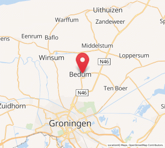 Map of Bedum, Groningen