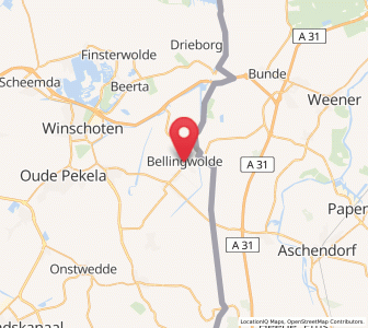 Map of Bellingwolde, Groningen