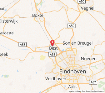 Map of Best, North Brabant