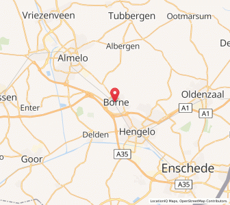 Map of Borne, Overijssel