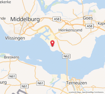 Map of Borssele, Zeeland