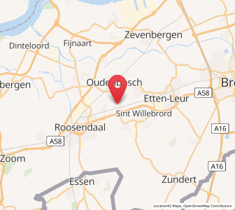 Map of Bosschenhoofd, North Brabant