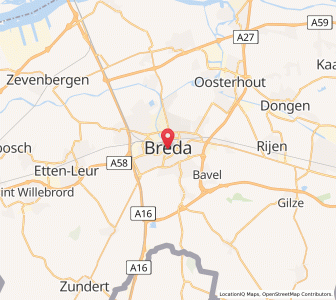 Map of Breda, North Brabant