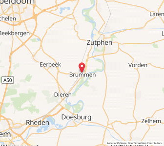 Map of Brummen, Gelderland