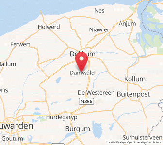 Map of Damwâld, Friesland