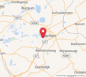 Map of De Drait, Friesland