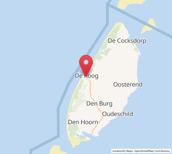 Map of De Koog, North Holland