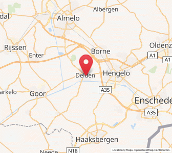 Map of Delden, Overijssel