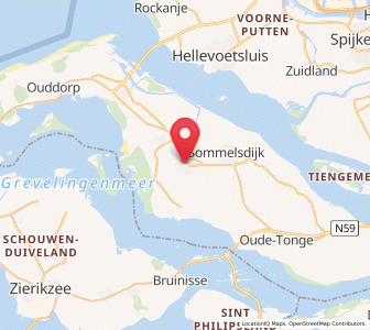 Map of Dirksland, South Holland
