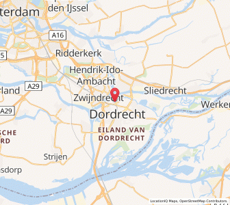Map of Dordrecht, South Holland